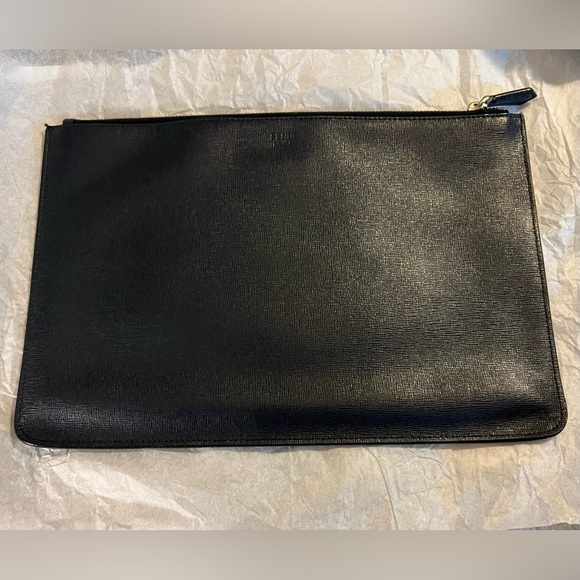 Fendi Vitello Elite Granite Lighting Monster Eyes Pouch - Picture 5 of 6